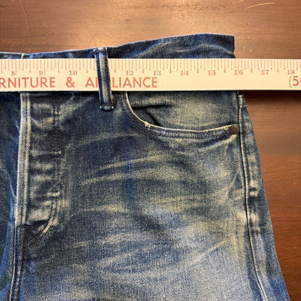 John Elliott Medium Wash Straight Jeans Button Fly Japan Size 31 Pockets - Picture 12 of 15